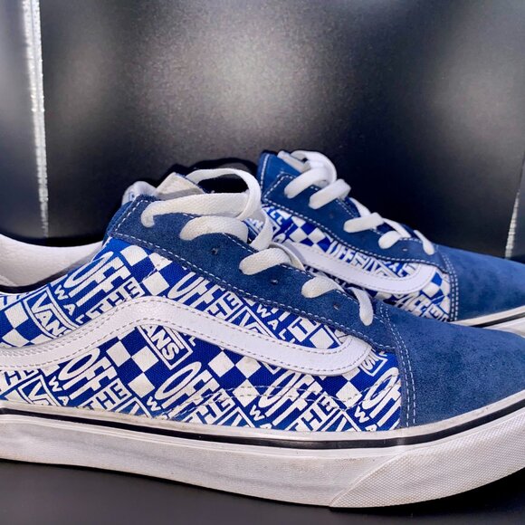 Size 12 - Vans Old Skool "Off The Wall" Checkerboard All-Over Print Sneakers - Picture 3 of 5